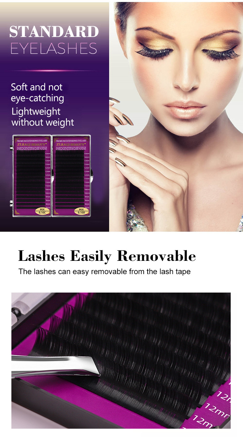 Grafted eyelash set naturally curls up