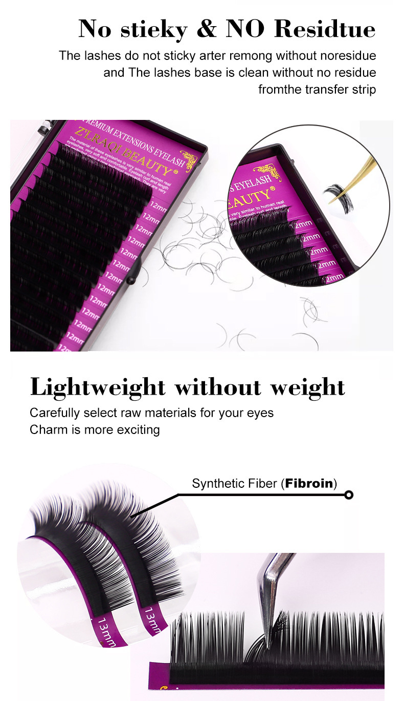 Grafted eyelash set naturally curls up