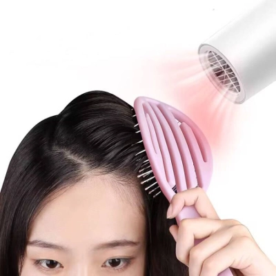 Hollow out fluffy long hair styling multifunctional massage comb 02