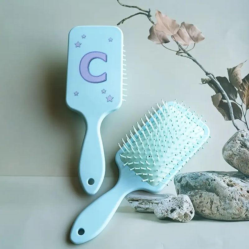 Square large airbag comb with folding mirror