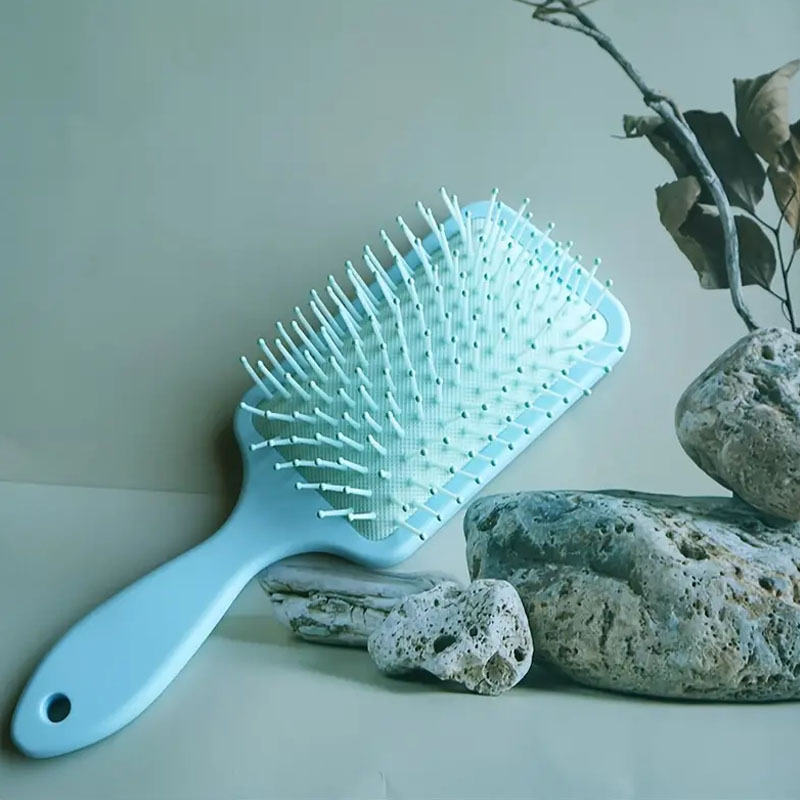 Square large airbag comb with folding mirror