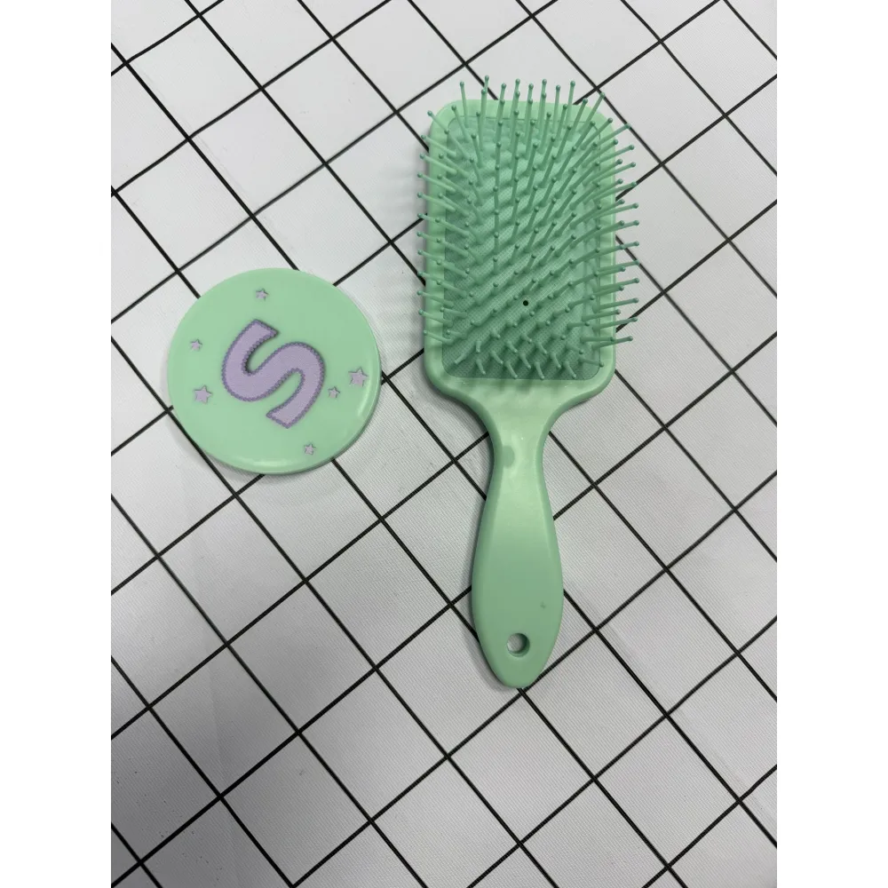 Square large airbag comb with folding mirror