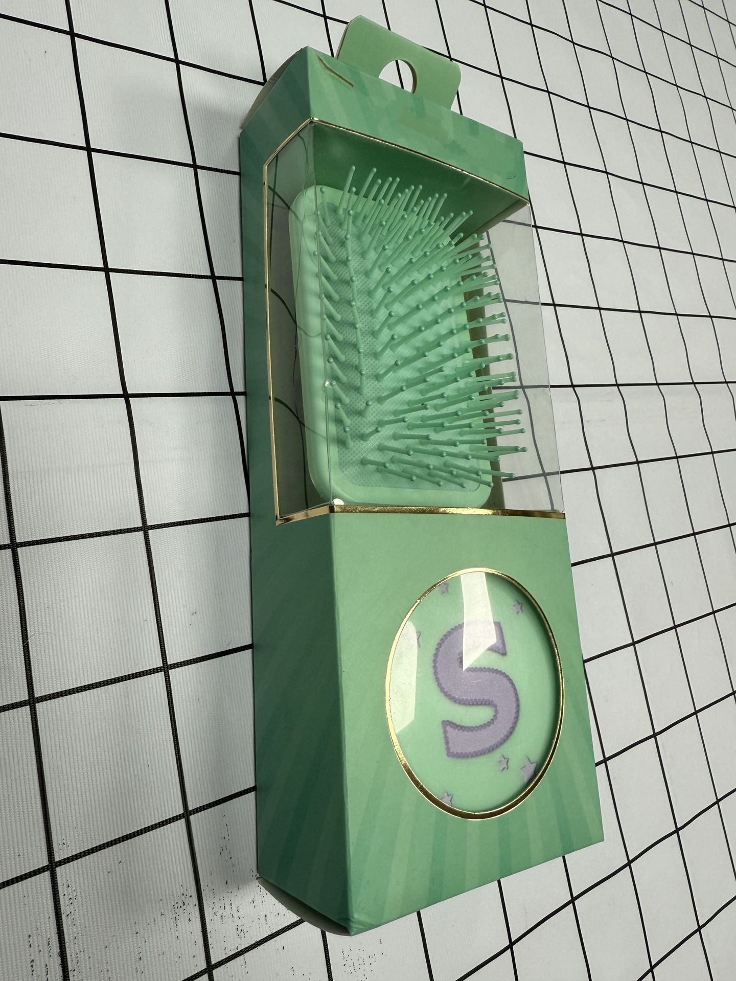 Square large airbag comb with folding mirror