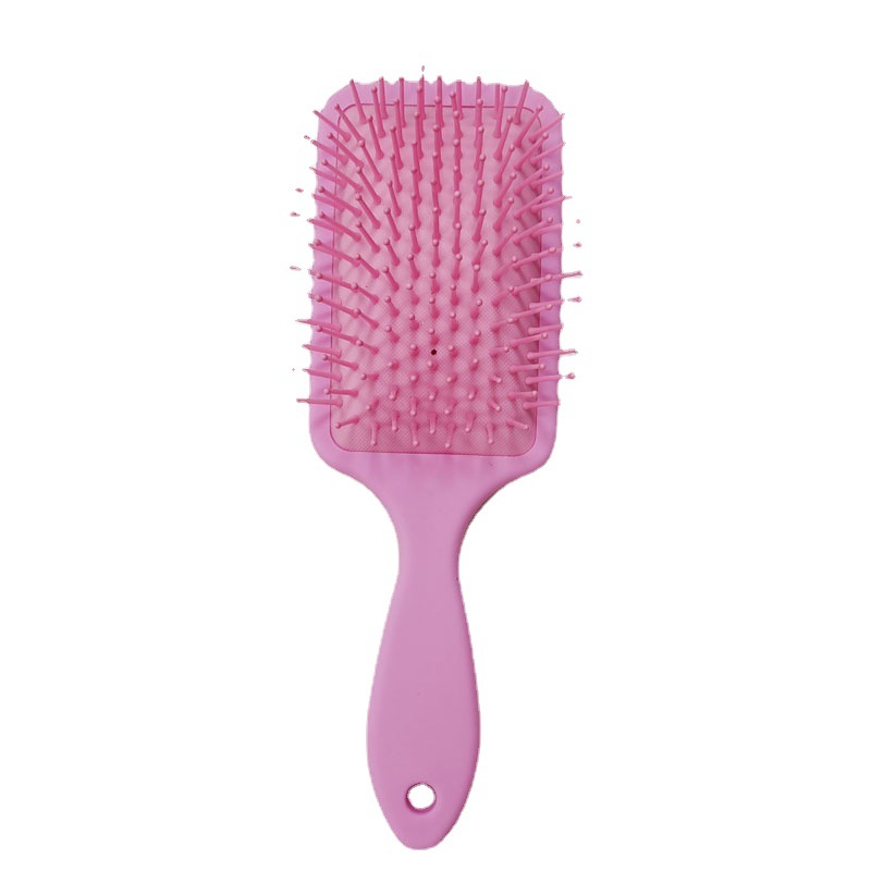 22CM pink plastic handle square plate comb