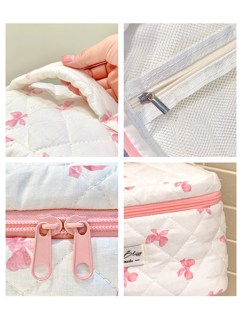 Bow travel portable makeup bag