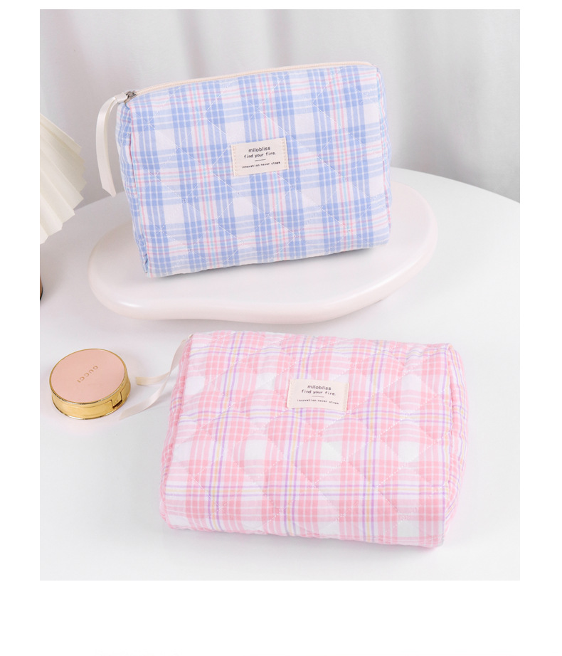 Cherry Cat Quilted Makeup Bag