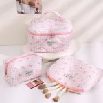 Cherry Cat Quilted Makeup Bag