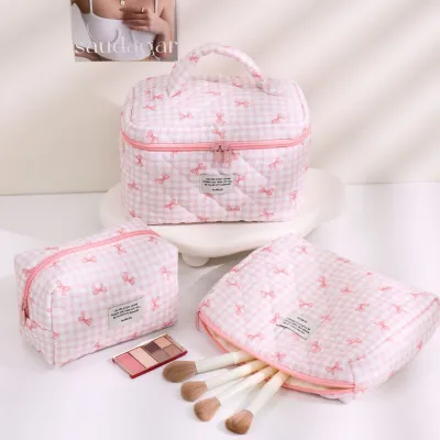 Cherry Cat Quilted Makeup Bag 02