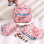 Cherry Cat Quilted Makeup Bag