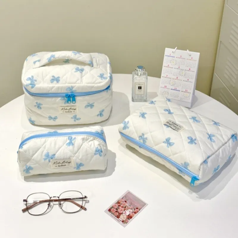 Cute Bow Makeup Bag with Large Capacity