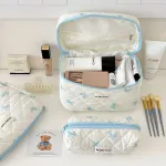 Cute Bow Makeup Bag with Large Capacity