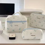 Cute Bow Makeup Bag with Large Capacity