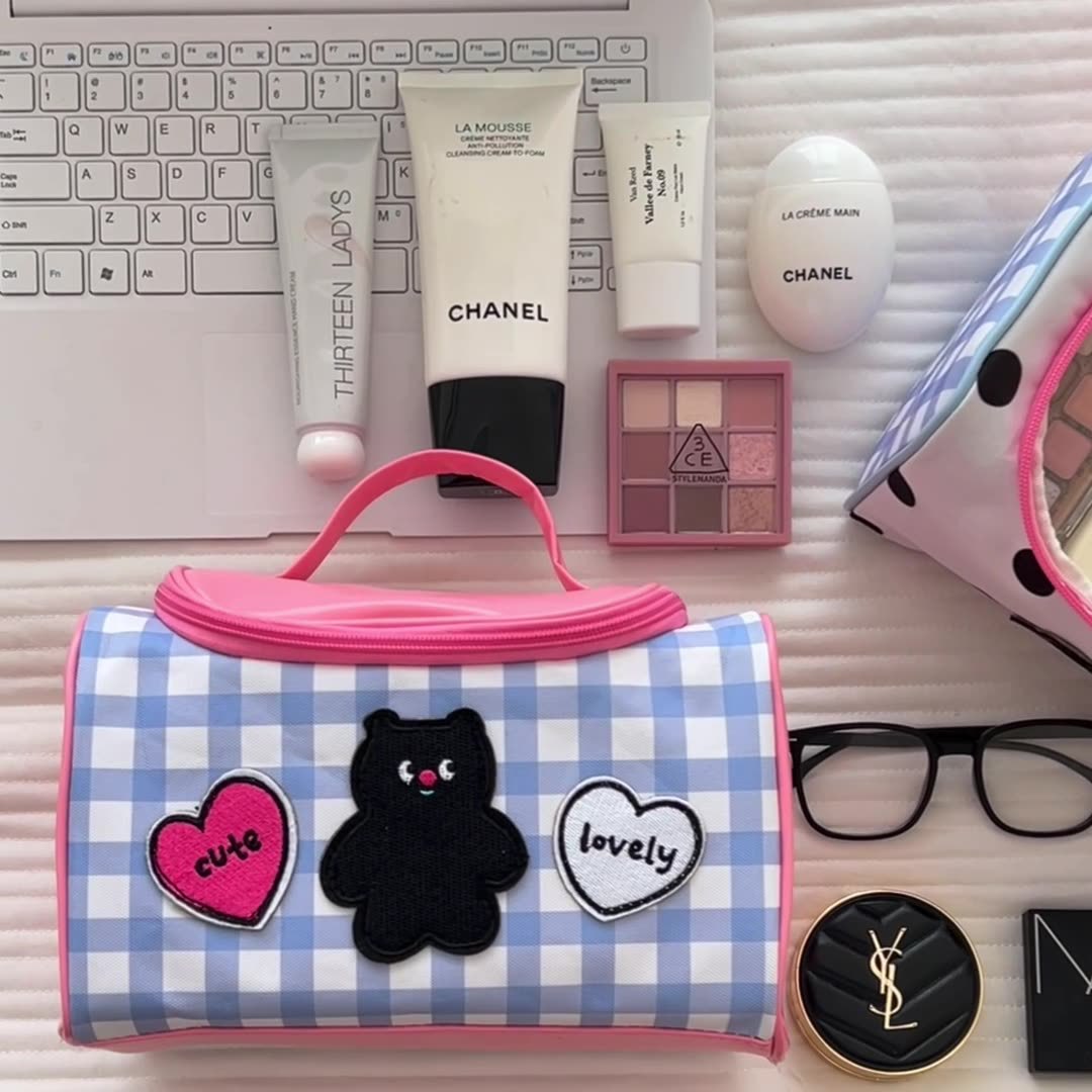 Cute Cat Handheld Makeup Bag
