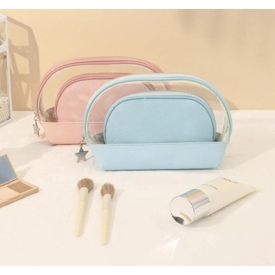 Half circle two-piece multifunctional makeup bag 01