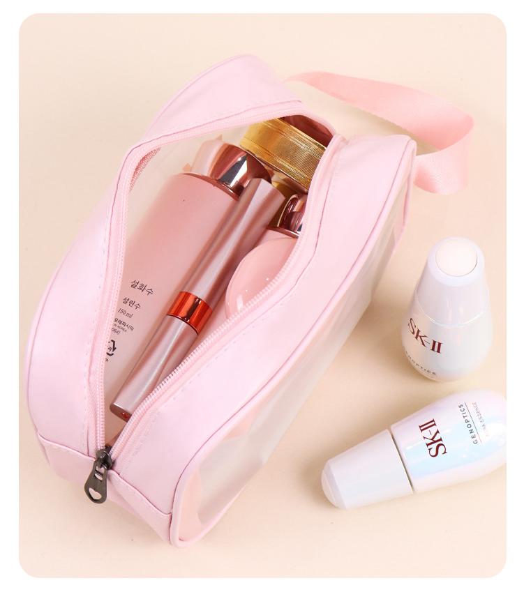 Makeup bag, portable travel wash bag, PU leather material