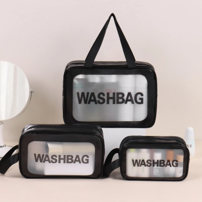 Makeup bag, portable travel wash bag, PU leather material 02