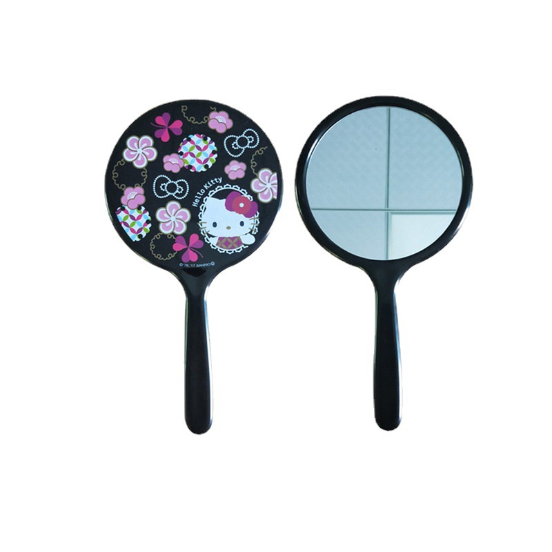 Mini Peach Heart Combing Mirror Set