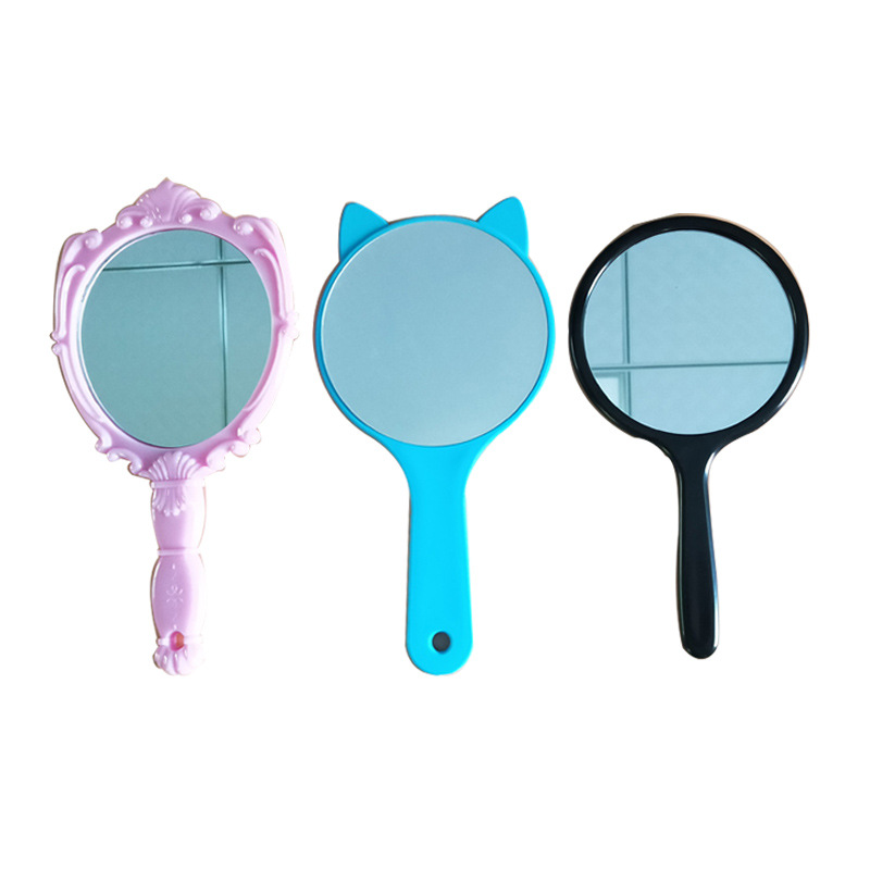 Mini Peach Heart Combing Mirror Set
