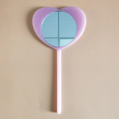 Mini Peach Heart Combing Mirror Set 02