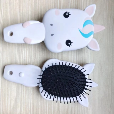 Plastic cushion comb, cute cartoon unicorn hair comb for children 02