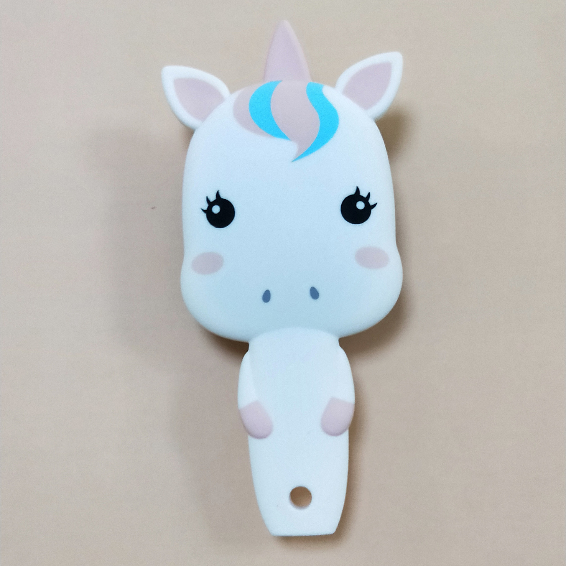 Plastic cushion comb, cute cartoon unicorn hair comb for children