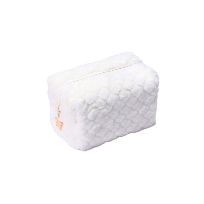 Plush Chess and Card Plaque Makeup Bag with Large Capacity