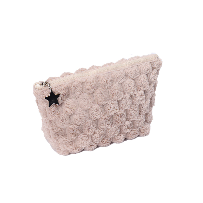 Plush Chess and Card Plaque Makeup Bag with Large Capacity