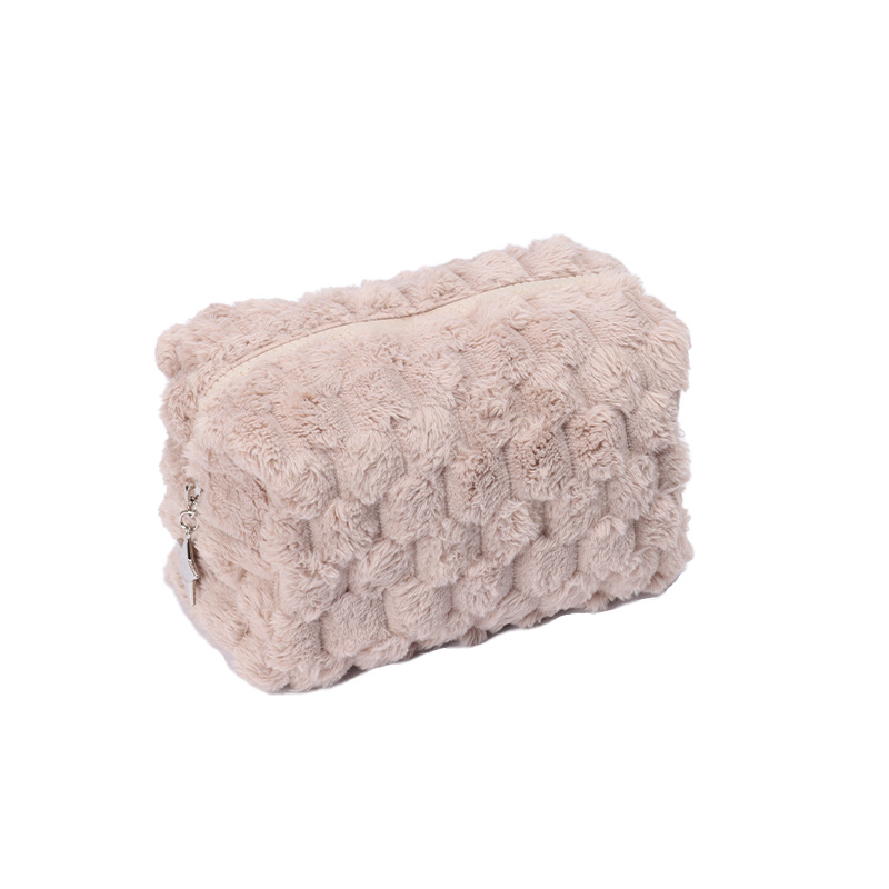 Plush Chess and Card Plaque Makeup Bag with Large Capacity