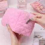 Plush pencil case, large capacity, dirt resistant makeup bag