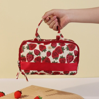 Strawberry Handheld Makeup Bag with Full Printing 02