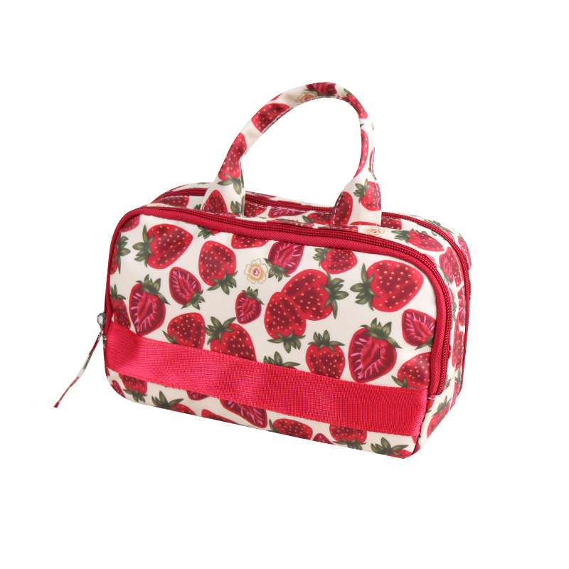 Strawberry Handheld Makeup Bag with Full Printing