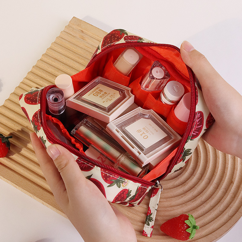 Strawberry Handheld Makeup Bag with Full Printing