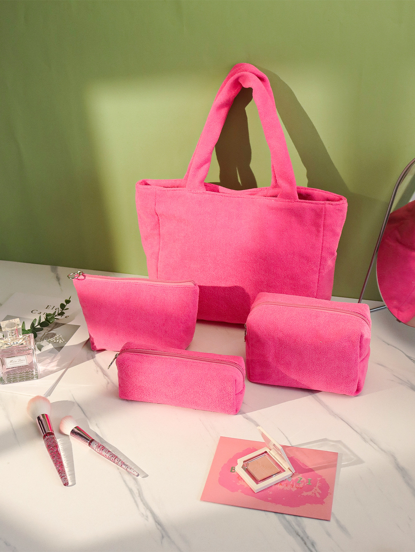 Towel cloth makeup bag autumn and winter high-end feeling