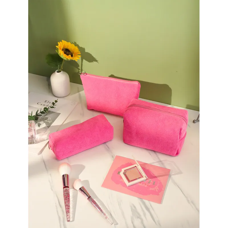 Towel cloth makeup bag autumn and winter high-end feeling