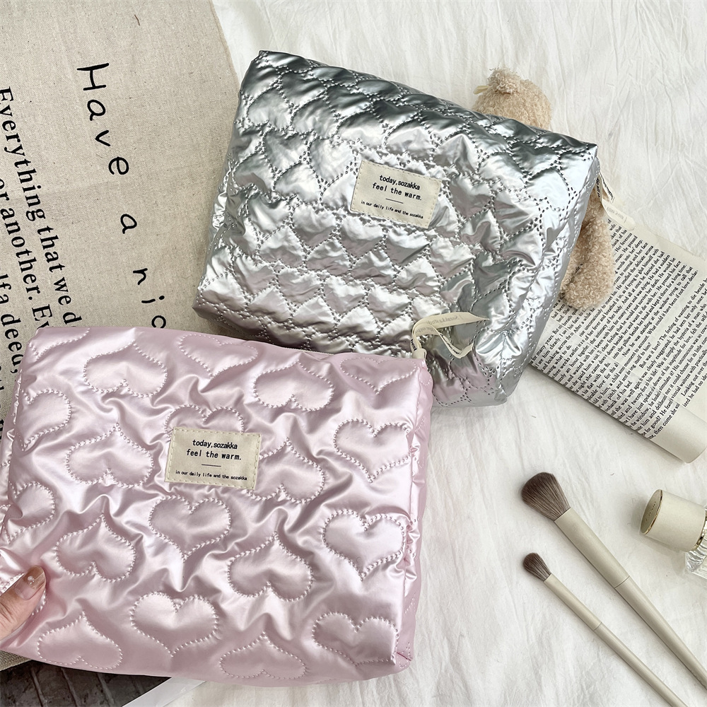 Bow PU with cotton clip, miscellaneous storage bag, makeup bag