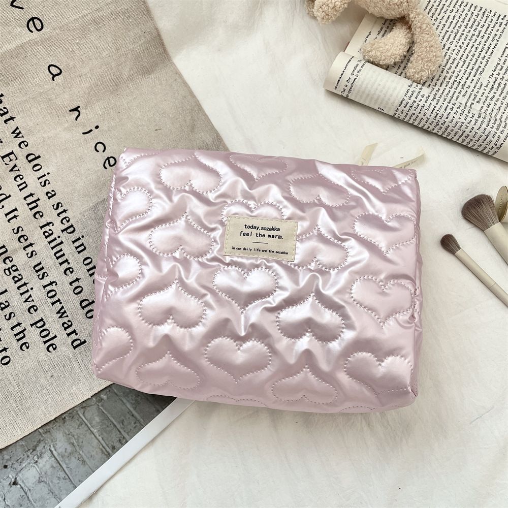 Bow PU with cotton clip, miscellaneous storage bag, makeup bag