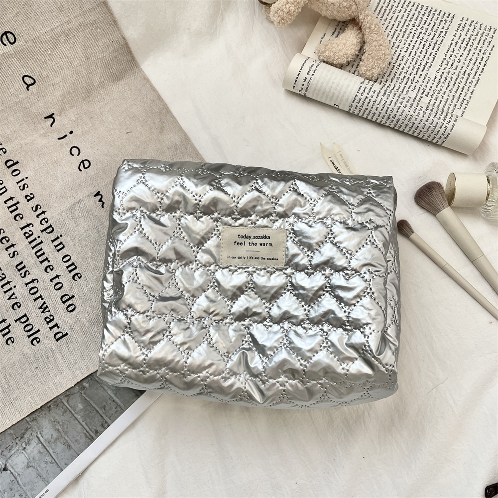 Bow PU with cotton clip, miscellaneous storage bag, makeup bag