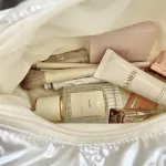 Bow PU with cotton clip, miscellaneous storage bag, makeup bag