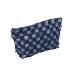 Cowboy Chess Card Grid Portable Makeup Bag with Large Capacity
