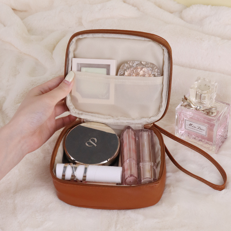 PU Cream Lipstick Small Square Makeup Bag