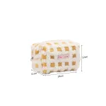 Waffle Lamb Plush Makeup Bag