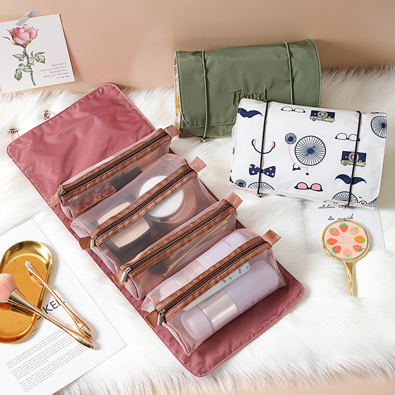 Detachable four in one makeup bag