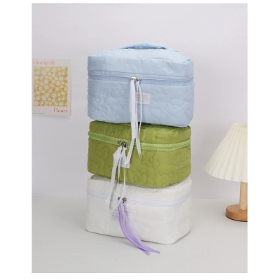 Quilted Fresh Cloud Pattern Makeup Bag 01