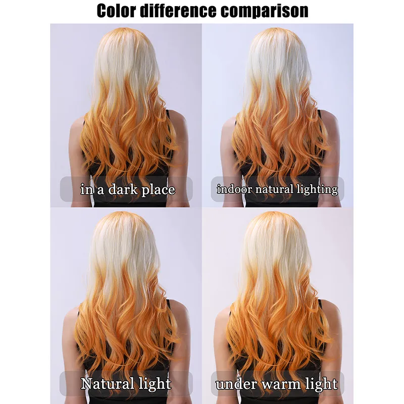 Full head gradient long roll layered fluffy natural micro roll wig