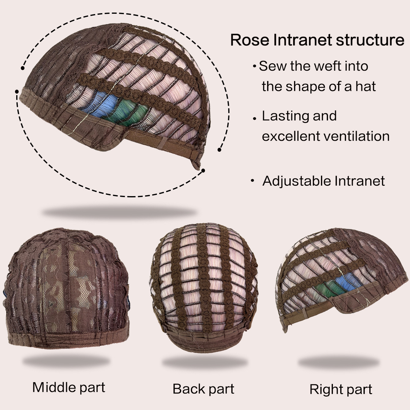 Wig full head color long curly hair, air long bangs fluffy
