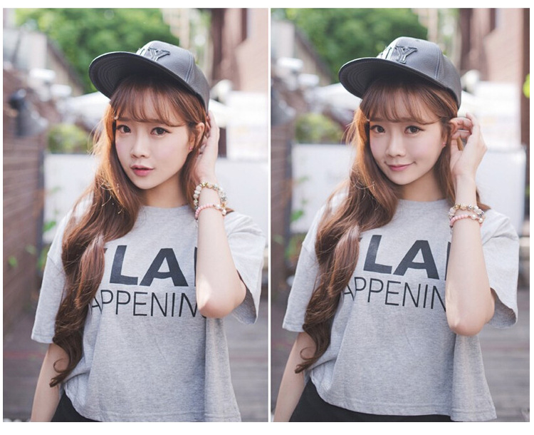  Air bangs, long curly hair, fashionable wig