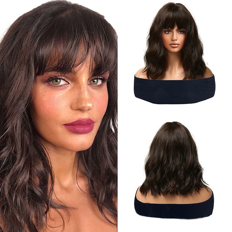 Bangs, wigs, curly hair, water ripples, fluffy