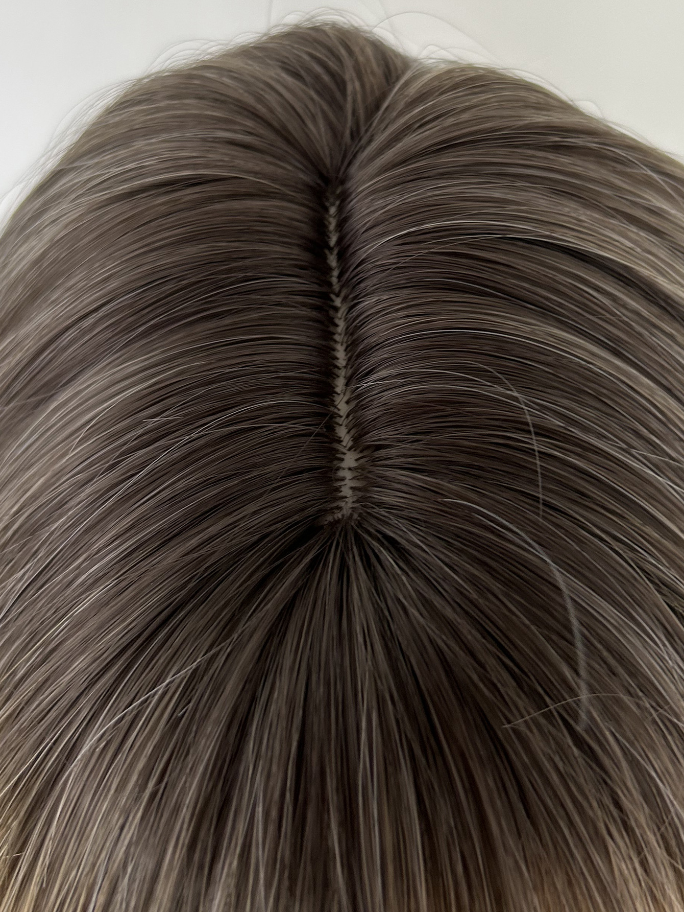 Gradient fringe air long wave curly hair wig