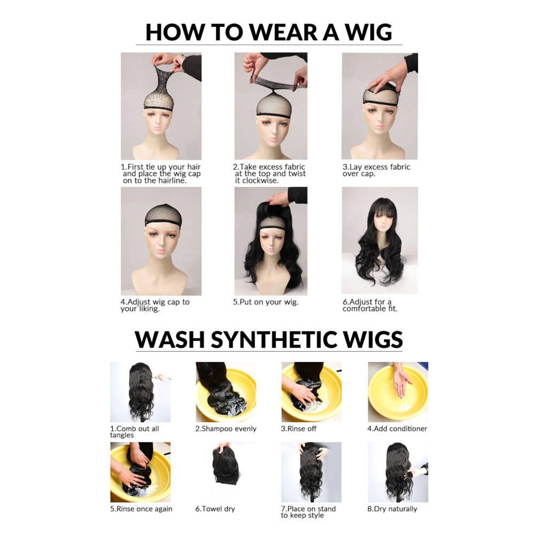 Gradient fringe air long wave curly hair wig