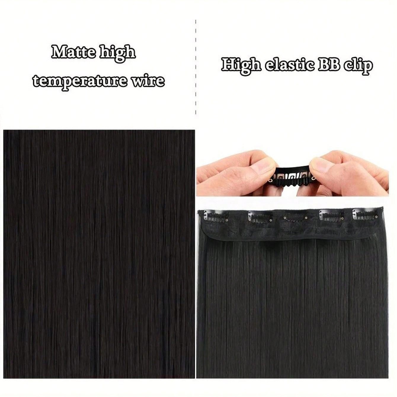 One piece seamless wig with invisible hair extensions & increased fluffiness